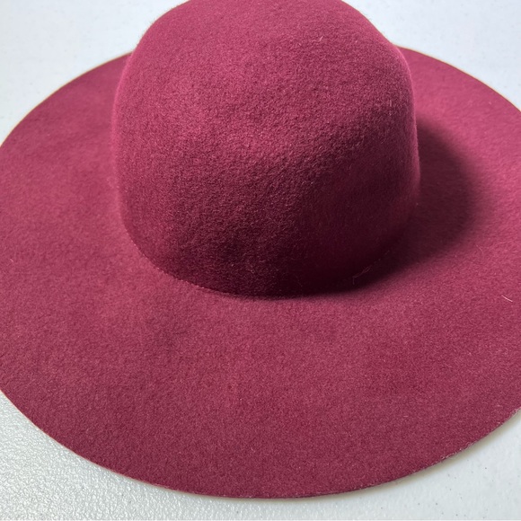 Forever 21 Burgundy Red 100% Wool Floppy Hat - Picture 5 of 9